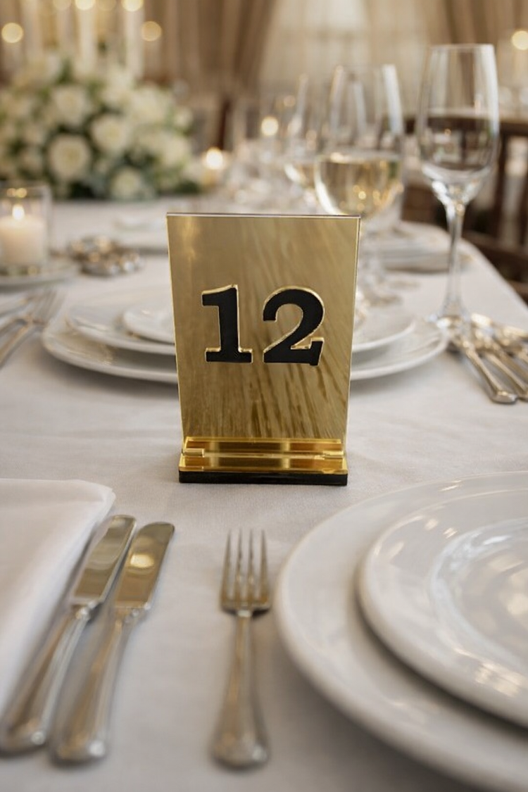 Table Numbers - Acrylic Weddings & Events