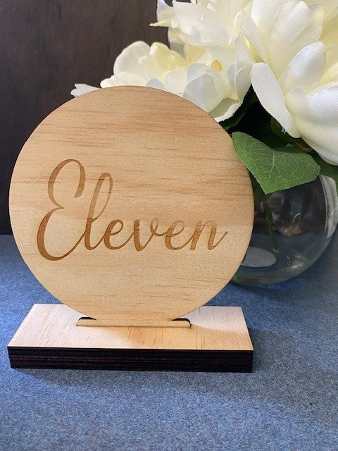 Table Numbers - Wooden Weddings & Events