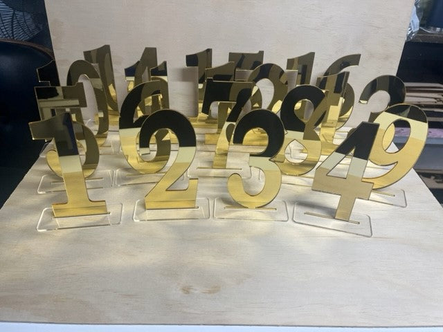 Table Numbers - Acrylic Weddings & Events