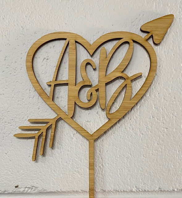 Cake Topper, Custom Bamboo Wood