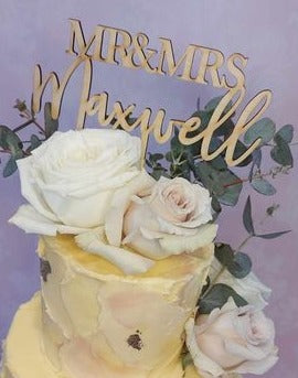 Cake Topper, Custom Bamboo Wood
