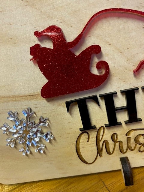 Christmas Countdown with Sliding Santa