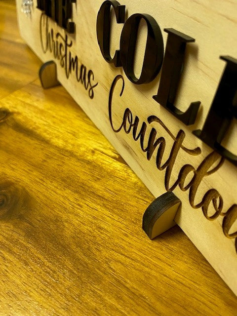 Christmas Countdown with Sliding Santa