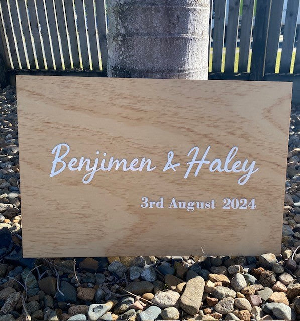 Wood Rustic Event Sign