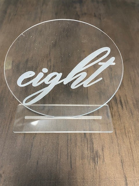 Table Numbers - Acrylic Weddings & Events