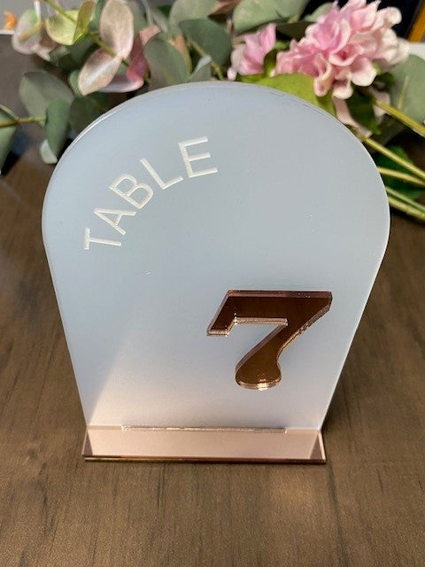 Table Numbers - Acrylic Weddings & Events
