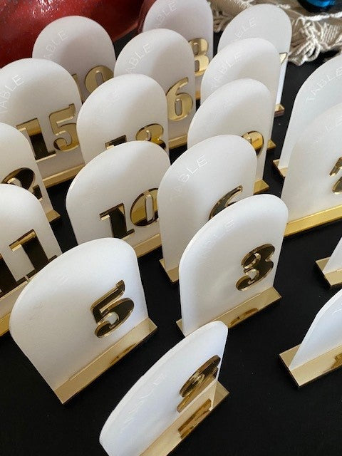 Table Numbers - Acrylic Weddings & Events