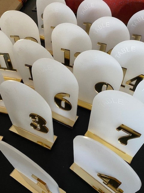 Table Numbers - Acrylic Weddings & Events