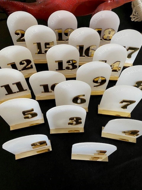 Table Numbers - Acrylic Weddings & Events