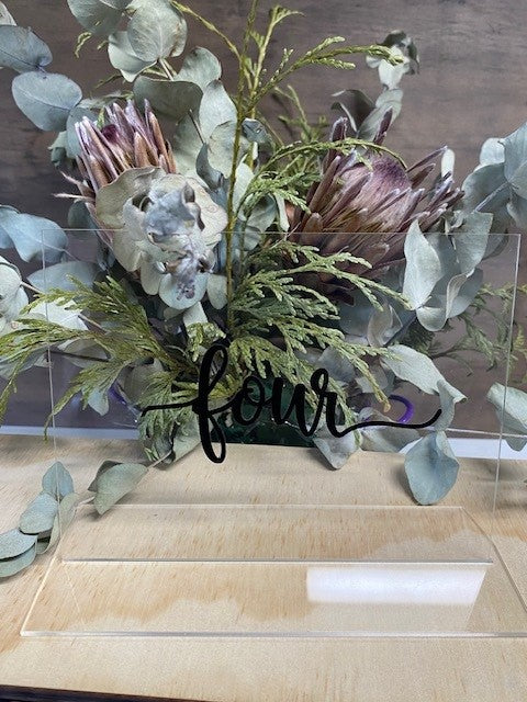 Table Numbers - Acrylic Weddings & Events