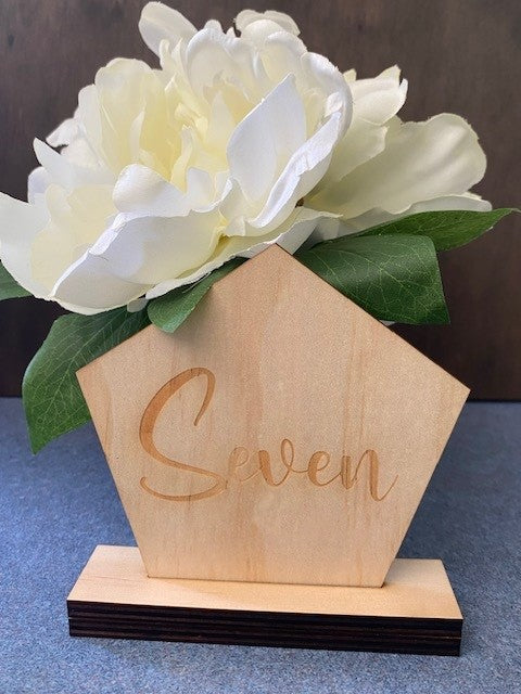 Table Numbers - Wooden Weddings & Events