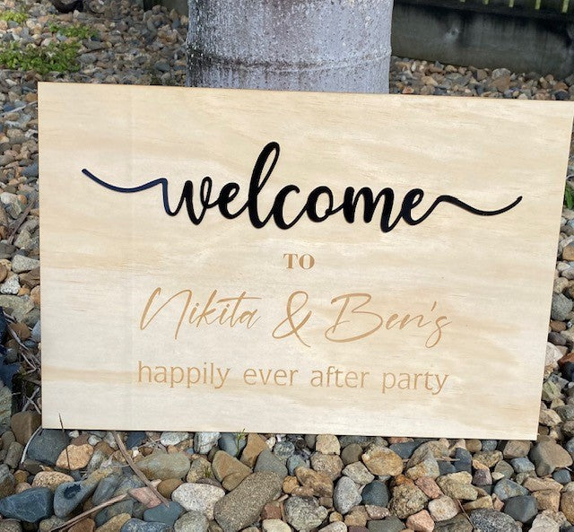 Wood Rustic Event Sign