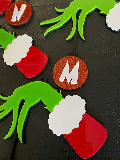 Christmas  - Grinch Bauble with Letter