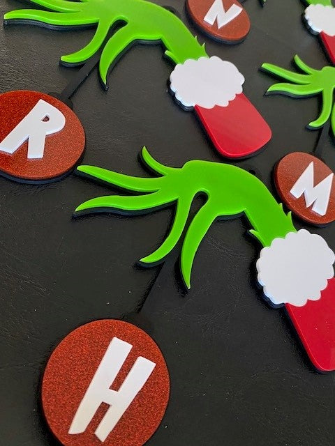 Christmas  - Grinch Bauble with Letter