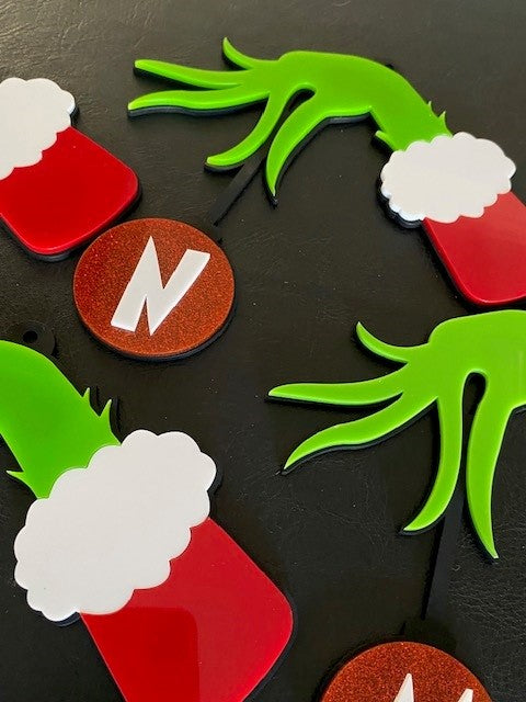 Christmas  - Grinch Bauble with Letter