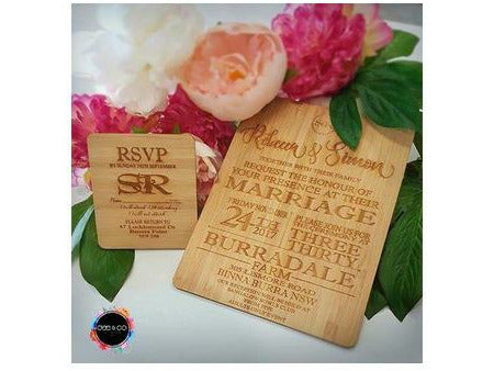 wedding,invitations,wooden,crafted