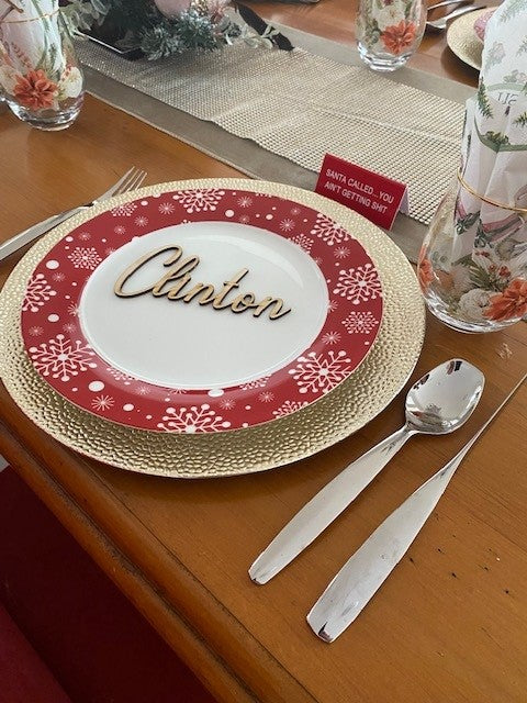 Place Names Wooden, Plate Names, Laser Cut Names