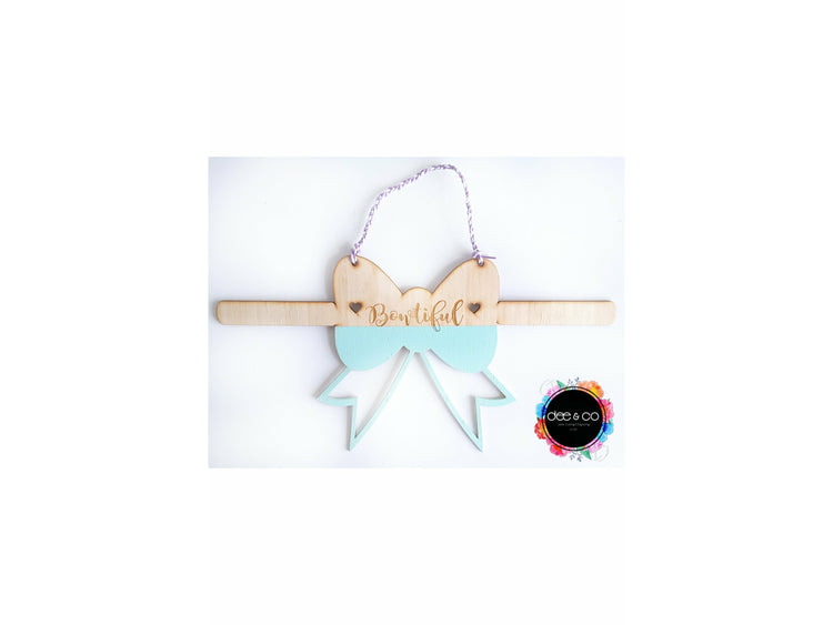 hair ribbon holder, Wood Bow Catcher, Ply Bow Catcher, hair bow holder
