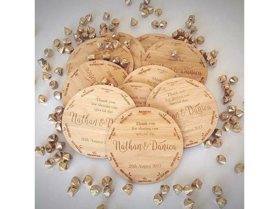 coasters,wedding,engraving,wooden,seating