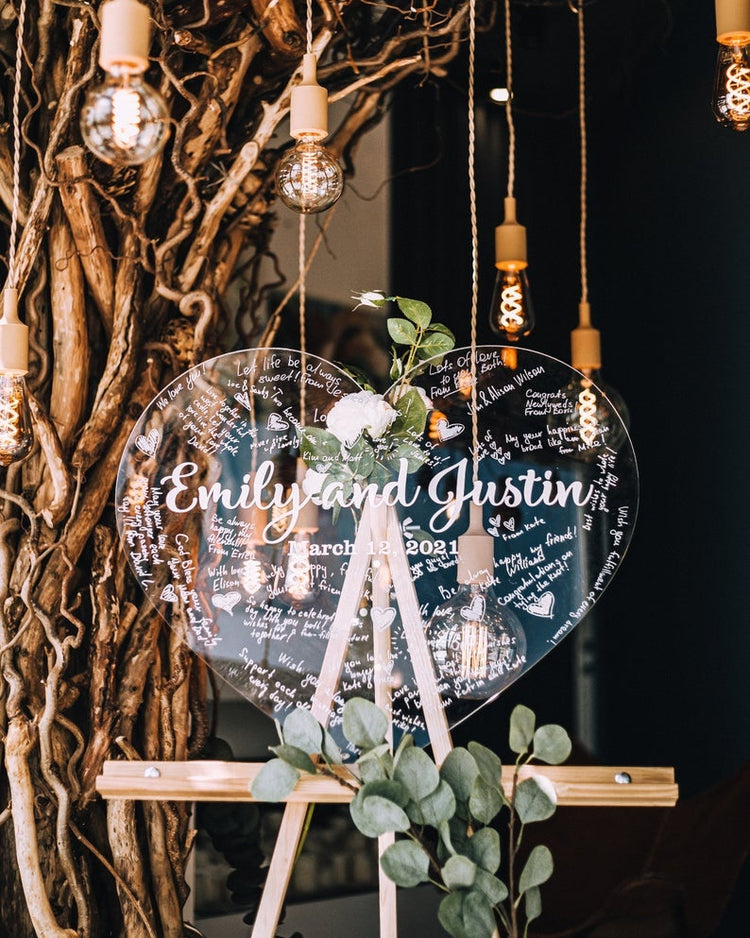 Guest Book Sign, Personalised Event Guestbook, Circle Signing Guest Board