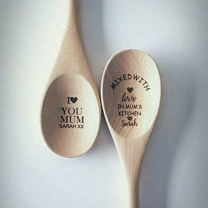 wooden spoons,mothers day gifts,engraving