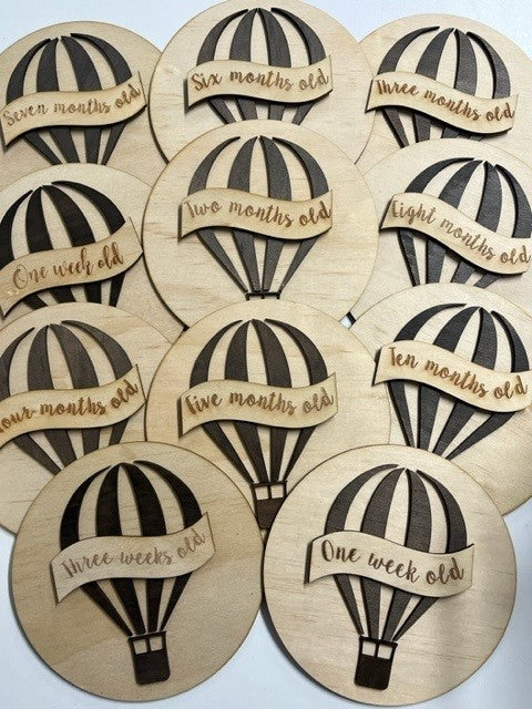 Wooden Milestone Cards