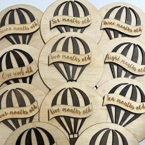 Baby Birth Announcement Wooden disc