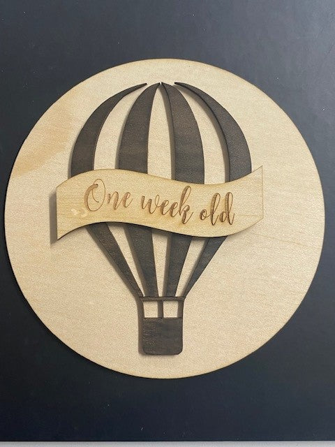 Baby Birth Announcement Wooden disc