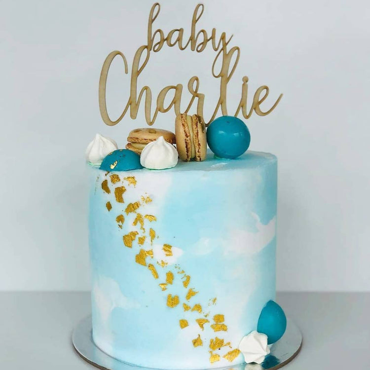 Cake Topper, Custom Bamboo Wood