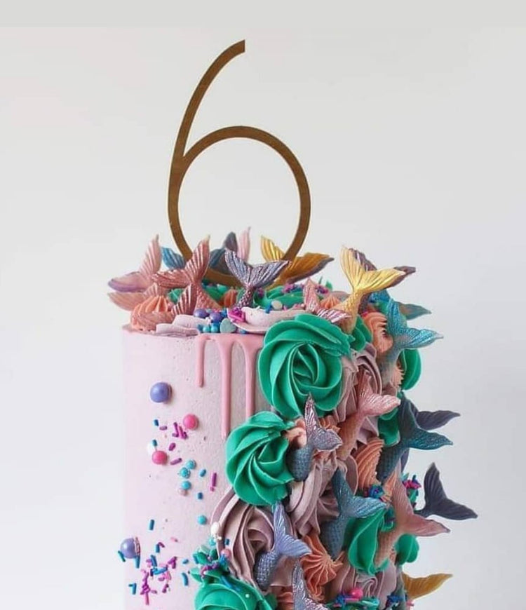 Wooden Number Cake Toppers