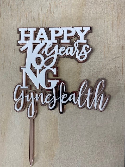 Cake Topper Custom Acrylic