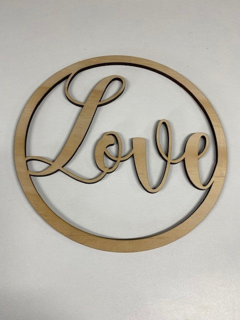 Wooden Circle Hoop Wall Hanging with Name