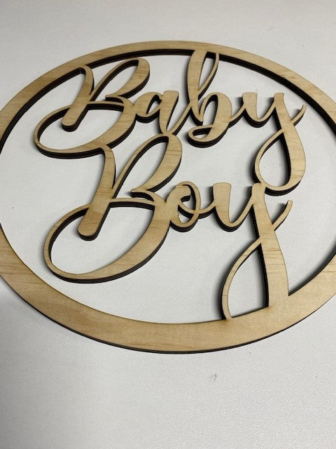 Wooden Circle Hoop Wall Hanging with Name