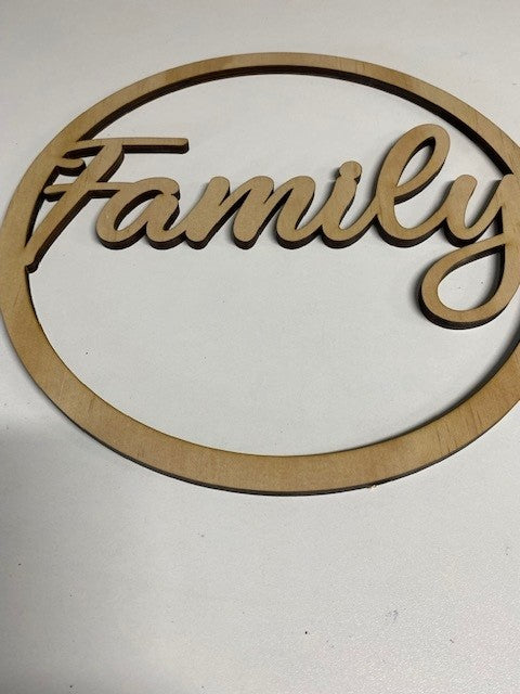 Wooden Circle Hoop Wall Hanging with Name