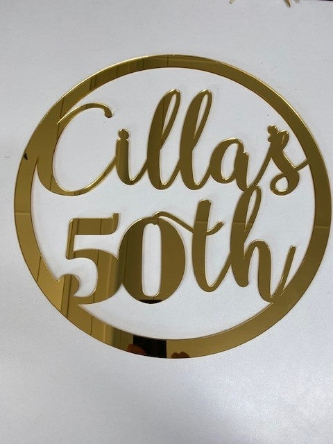 Wooden Circle Hoop Wall Hanging with Name