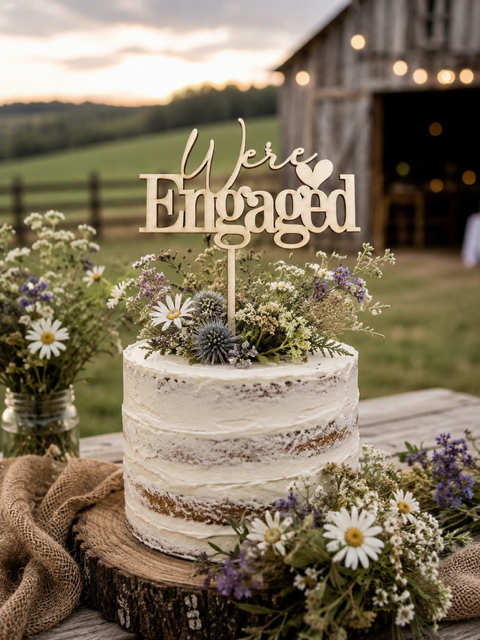 Cake Toppers Celebration Wood