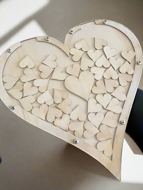 Heart Shaped Guest Book Drop Box