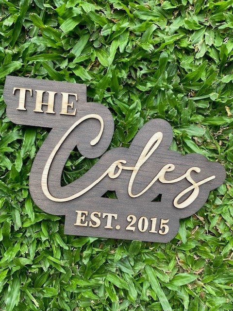 Family Name Plaques - Wooden