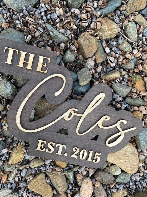 Family Name Plaques - Wooden
