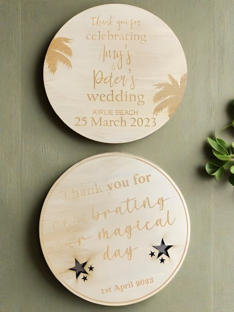 Favours - Coasters Wooden Styles