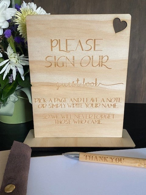 Guest Book - Wooden