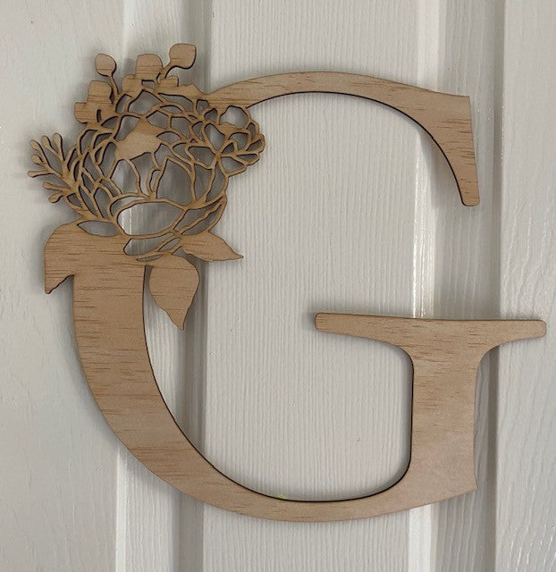 Wooden Letters - Floral
