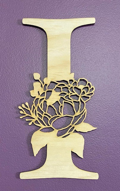 Wooden Letters - Floral