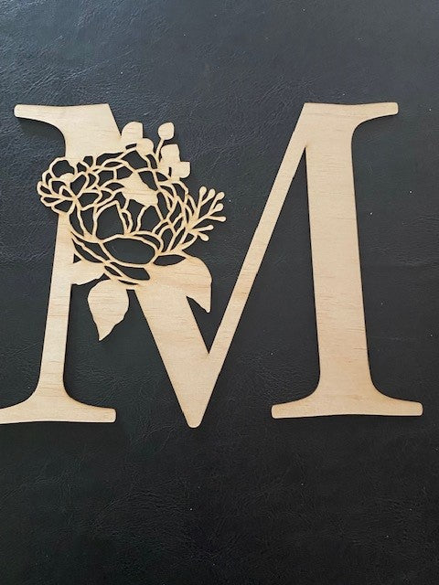 Wooden Letters - Floral