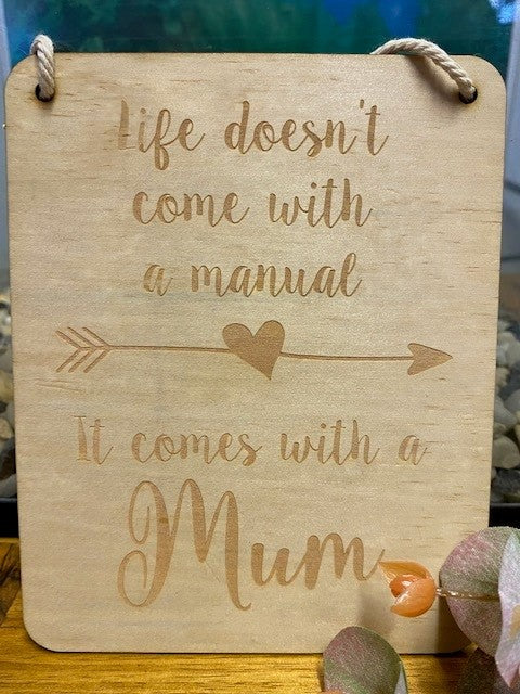 Mothers Day - Hanging Plaque for Mum