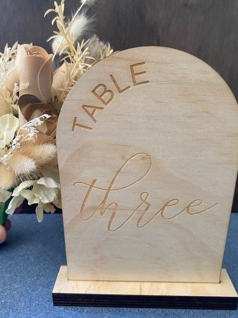 Table Numbers - Wooden Weddings & Events