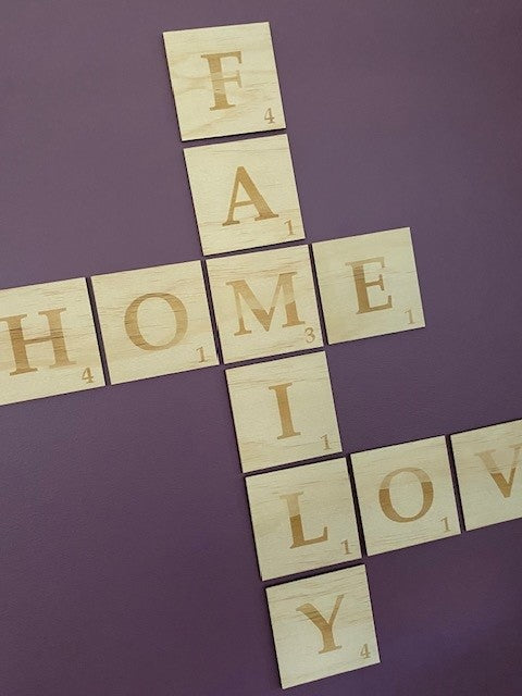 Scrabble Tiles - Family Wall Art