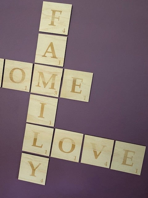 Scrabble Tiles - Family Wall Art