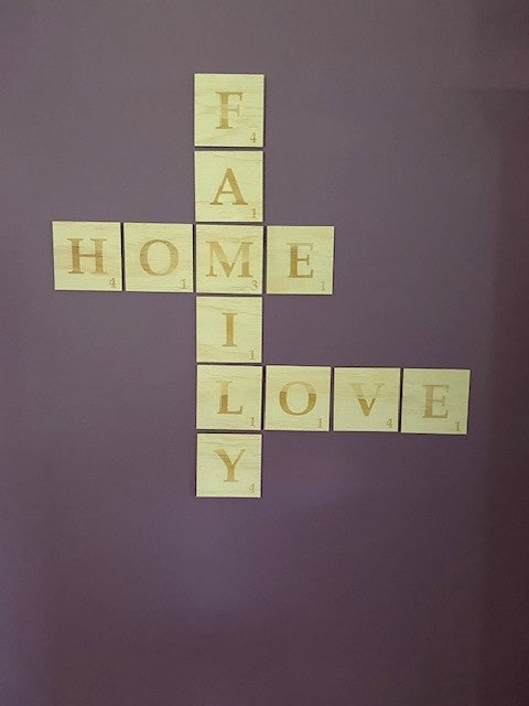 Scrabble Tiles - Family Wall Art