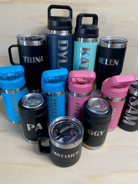 Engraving - Water Bottles, Mugs & Coolers